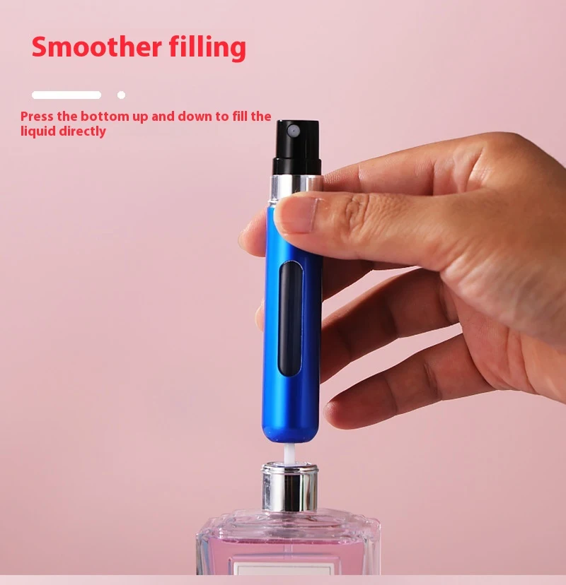 Aluminum Refillable Perfume Bottle with Color Direct Charging, Press Head, Portable Travel Split Spray Bottle — photo 11