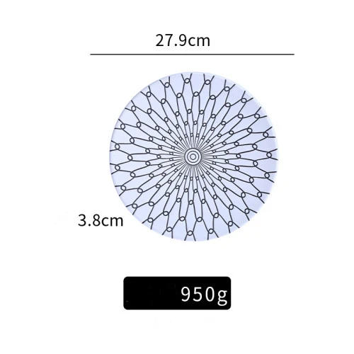 Title 23, Porcelain Ceramic Plate Creative Home Simple. E...