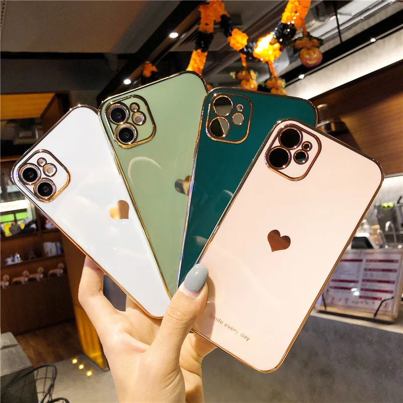 Title 3, Straight Edge Phone Case with Solid Color Elect...