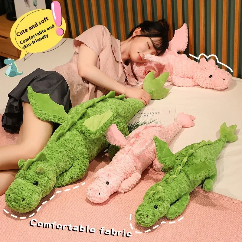 Boneca de dragão voador pequeno deitado com asas Brinquedo macio para crianças Diversão e brincadeiras imaginativas Presente perfeito — foto 6