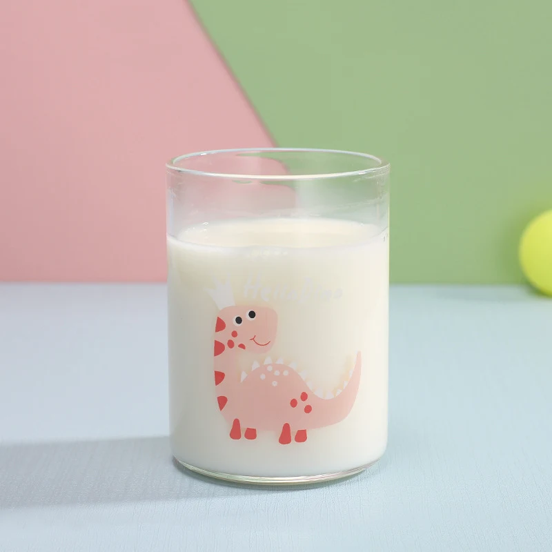 Children's Silicone Milk Cup Insulated Microwave Oven Glass Cute With Scale Heating Household Drinking Cup Set — photo 7