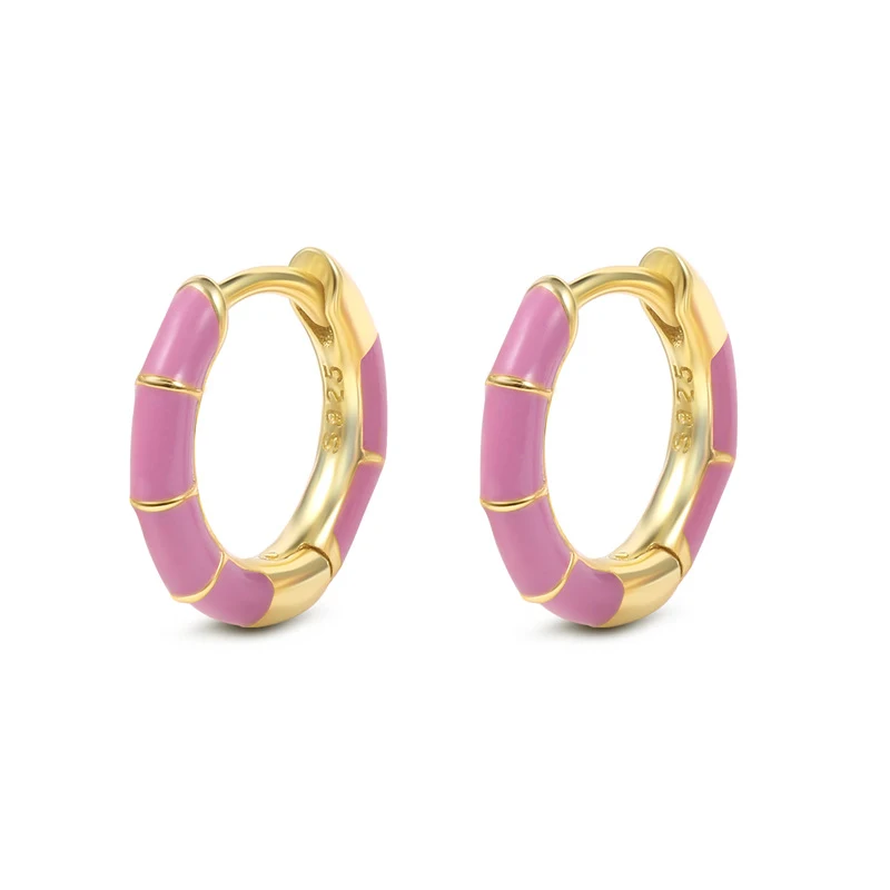 Pendientes de esmalte con gota de aceite Diseño de nicho Sencillos y versátiles Separadores, perfectos para un look diario y elegante. — foto 9