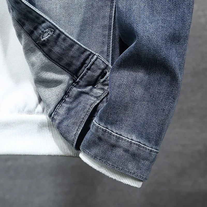 Casaco Jeans Masculino Trendy Solto Plus Size. Conforto e estilo para o dia a dia, perfeito para um visual moderno e despojado. — foto 4