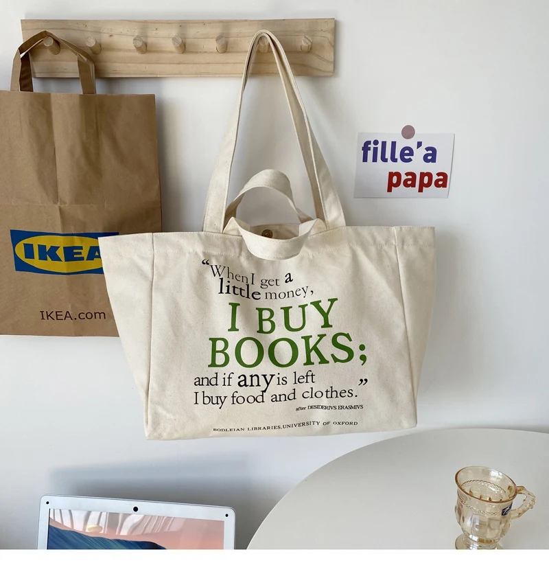 Title 2, Korean Version Large Capacity English Canvas Sh...