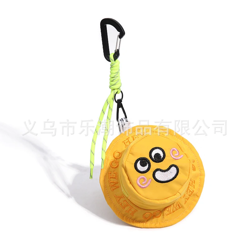 Heren Smiling Face oortelefoontasje, klein tasje met sleutelhanger. Bescherm je oortelefoons stijlvol en compact, ideaal om mee te nemen en overal te gebruiken. — foto 9