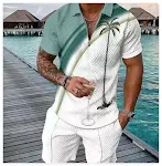 Terno Polo com Zíper Masculino Manga Curta Roupa Nova — foto 3