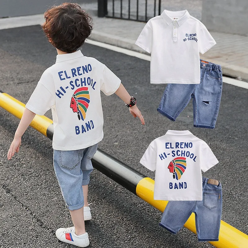Title 4, Jongens Polo Shirt Jeans Pak Western Stijl Comp...