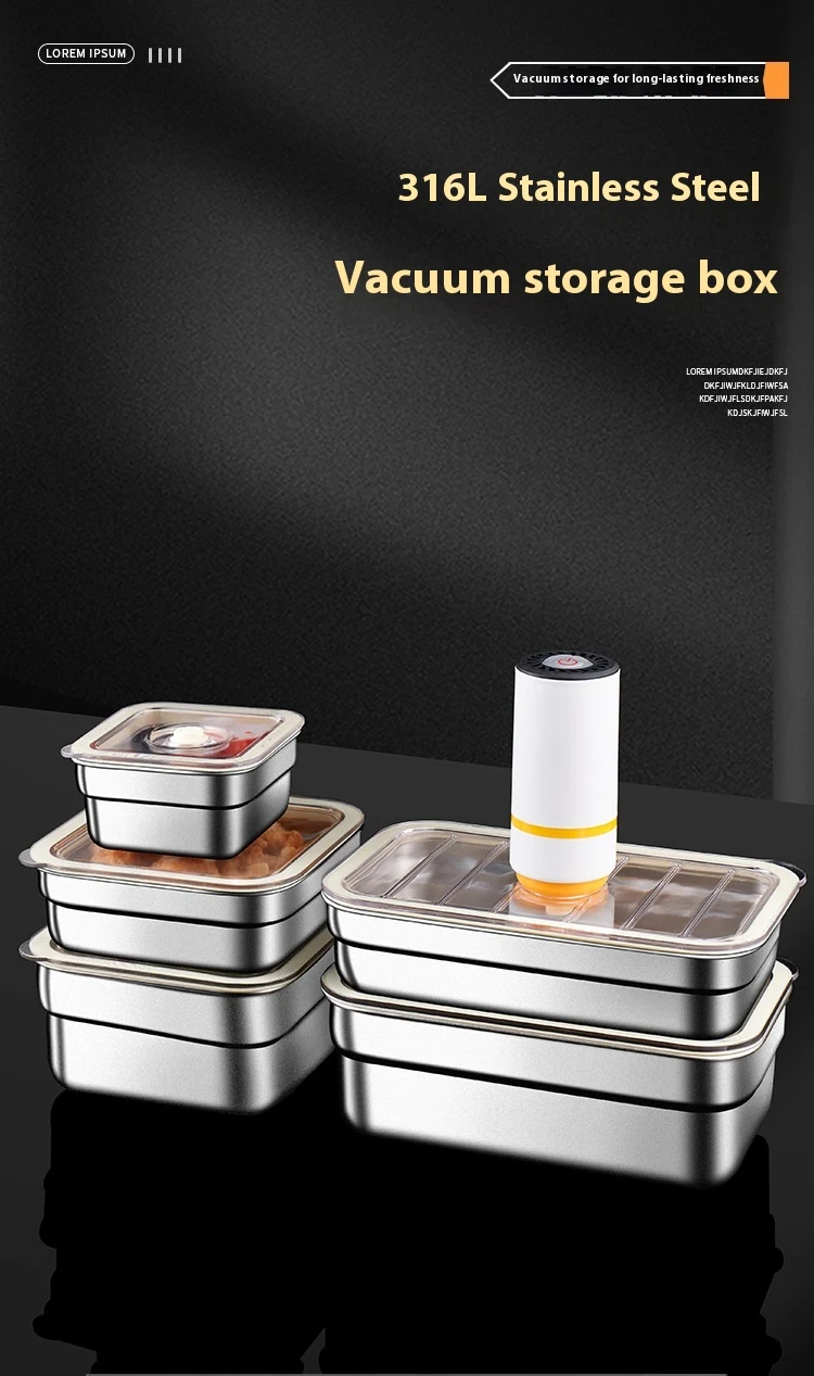 Title 9, Stainless Steel Square Storage Box for Refriger...