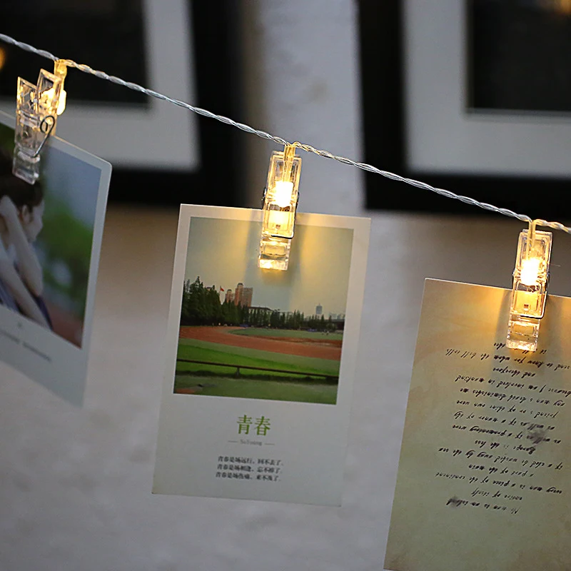 LED Photo Wall Clip Light String, perfect for displaying photos and memories. Decorate any room with warm, inviting ligh — photo 6