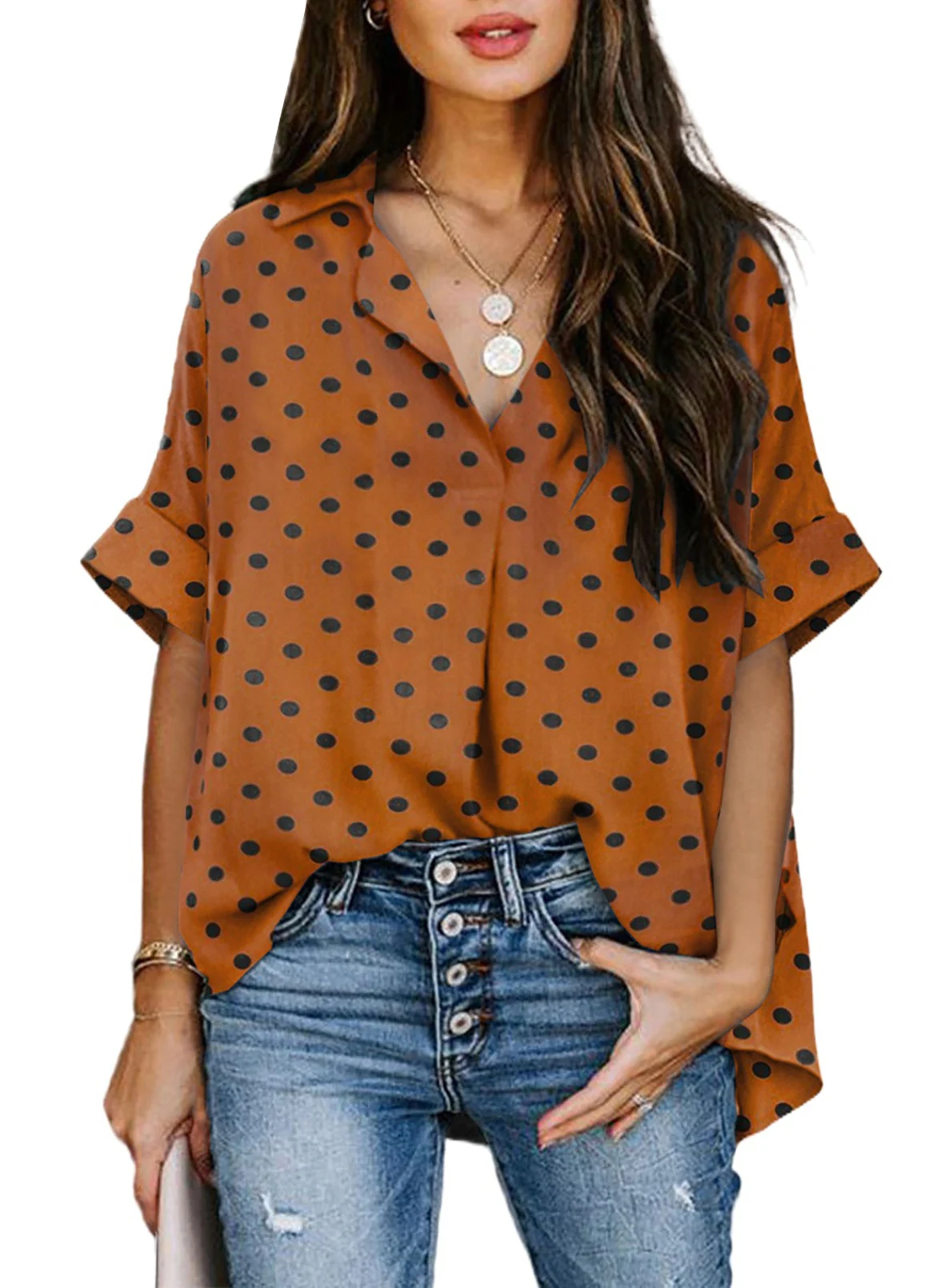 Title 4, Ladies Half V-Neck Short Sleeve Shirt for every...