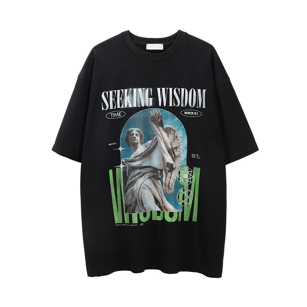 Statue Printed Short-sleeved T-shirt for Men Comfortable Breathable Fabric Cool Design Perfect for Summer Casual Wear Mo — photo 11