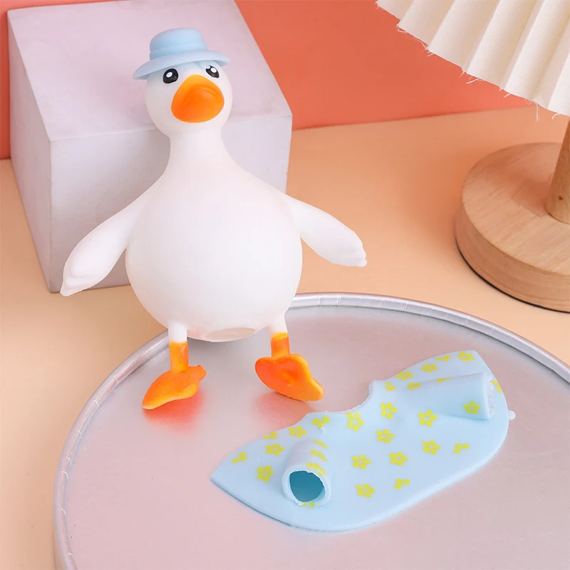 Bouncy Duck Stress Relief Toy, Pinchable Cute. Small yellow duck, fun trick toy for stress relief and a cute, squeezable — photo 8