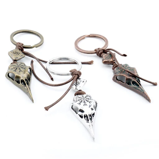 Title 5, Caveira Viking com Corvo de Mitologia Nórdica R...