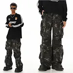 New American Jungle Camouflage Amekaji Multi-pocket Design Casual Wide-leg Workwear Trousers, built for comfort and util — photo 3