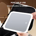 Bolsa de cosméticos portátil com luz e espelho. Estojo de maquiagem para viagem. Organize seus cosméticos com praticidade e estilo. — foto 4