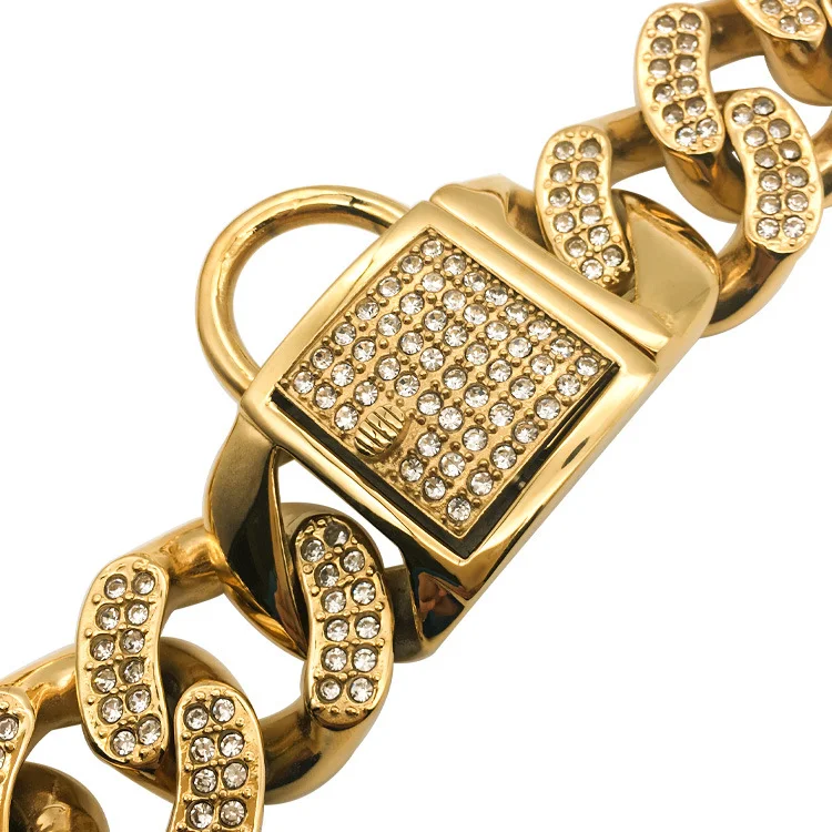 Title 3, Dog Boogie Ring Pet Chain with Diamond Buckle S...