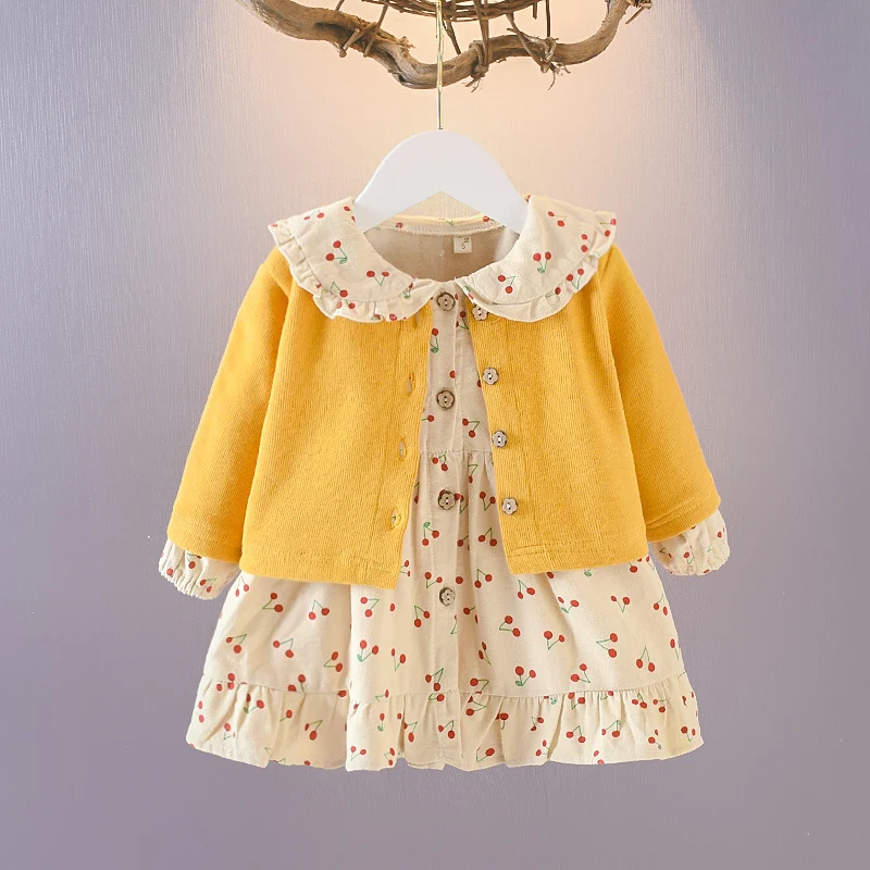 Conjunto de roupas de outono para bebê menina, trajes quentes e charmosos para o outono, conforto e estilo em cada peça, perfeito para sua pequena. — foto 3