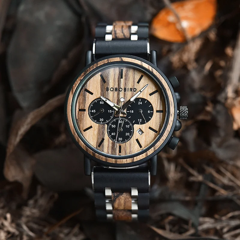 Relógio de madeira elegante, unissex, leve e confortável, perfeito para uso diário, combina design natural, estilo e consciência ambiental. — foto 2