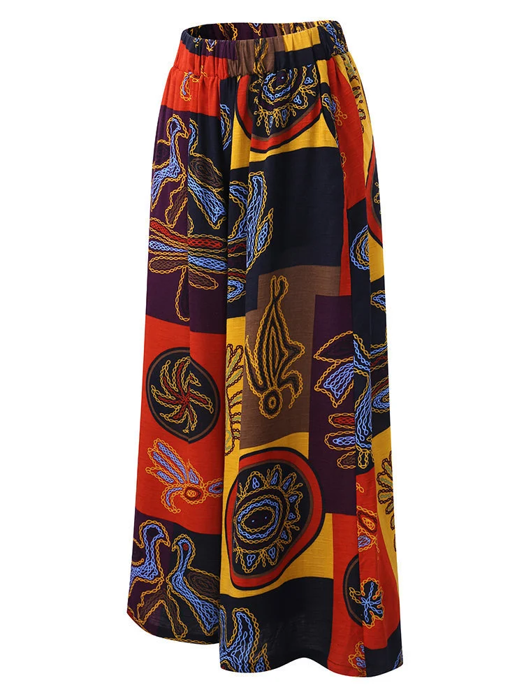 Title 6, Loose Printed Ladies Casual Trousers Comfortabl...