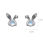 Brincos originais de moonstone, luxuosos, suaves e retrô, estilo frosty, adicionando elegância e brilho ao seu visual com charme. — foto 3