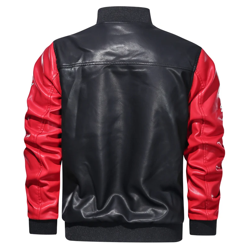 Men's PU Jacket European and American Motorcycle Clothing. Modern Jacket for a Stylish Look. Perfect for Everyday Wear, — photo 1