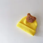 Bear Knitted Hat Yellow
