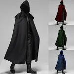 Halloween Ball Dress Up Death Cloak Medieval Hoodie Cloak Costume Perfect for Parties, Cosplay, and Themed Events — photo 1