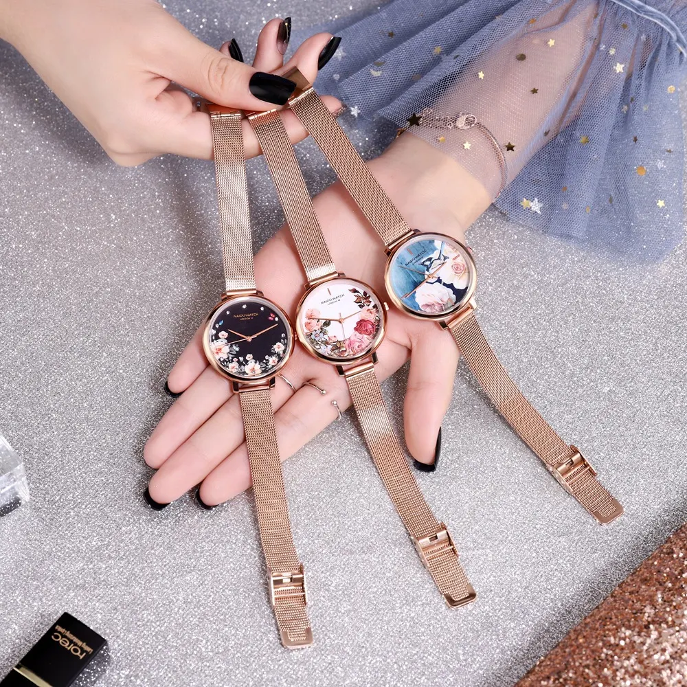 Relógio fashion com estilo pastoral e pulseira de aço. Sofisticação e durabilidade para o seu pulso. Ideal para diversas ocasiões. — foto 7