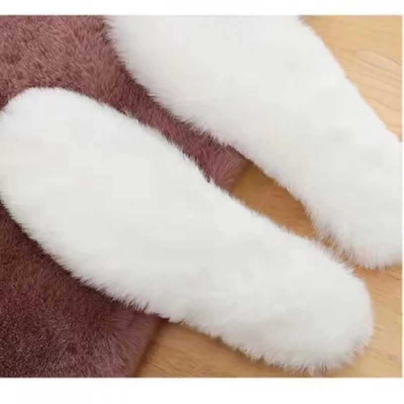 Thick Rabbit Fur Winter Warm Insole for cozy and warm feet during cold weather. Provides superior insulation and lasting — photo 3