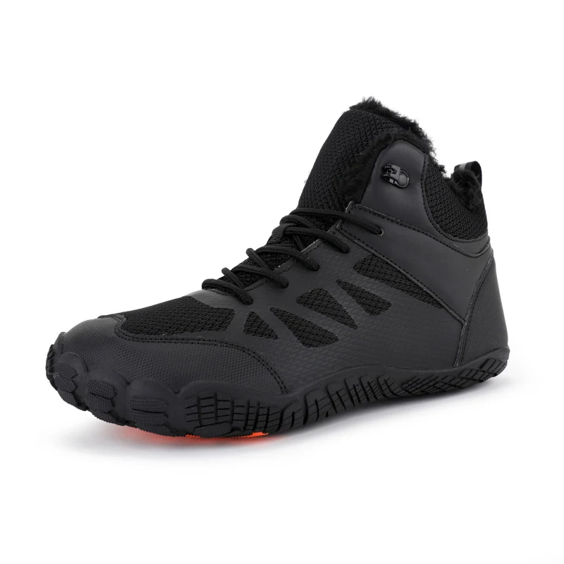 Outdoor Breathable Five-finger Couple Cotton-padded Shoes with Velvet Snow Boots, perfect for winter activities and keep — photo 2