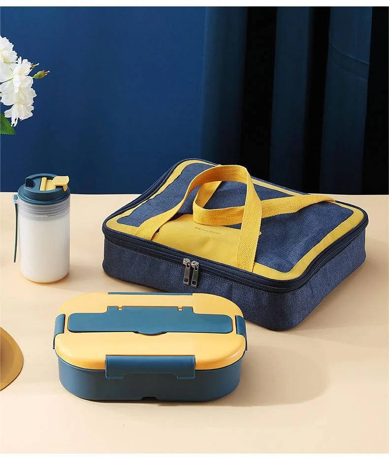 Title 3, Four Compartment Plastic Portable Lunch Box for...