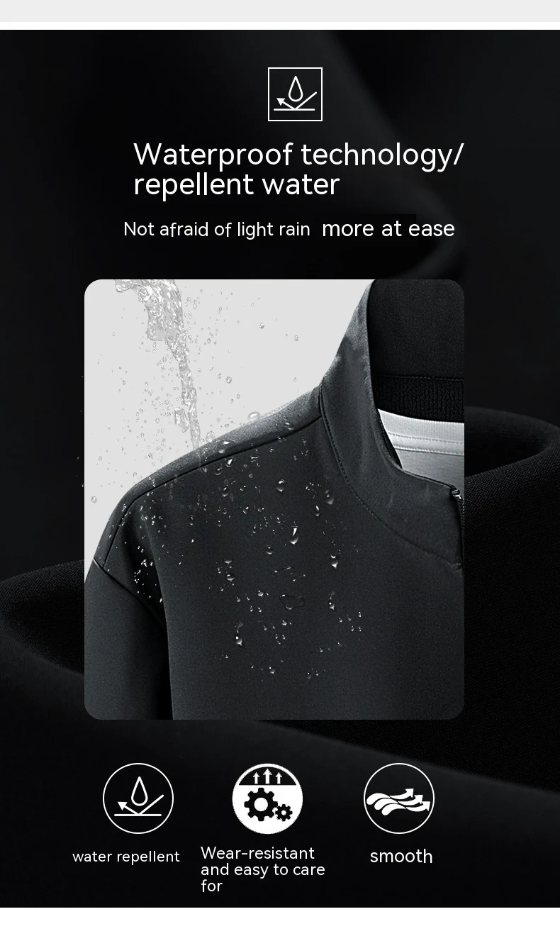 Title 2, Heren Softshell jas voor herfst en winter, wind...