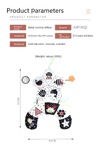 Title 11, Baby Prone Pillow for Head Training. Newborn Le...