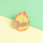 Kleine vlam-houten broche, unieke sieraden die warmte en stijl toevoegen, perfect als cadeau voor speciale gelegenheden en liefhebbers. — foto 3