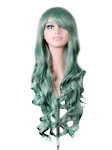 Peruca Cosplay Anime Sereia Vermelho Escuro Cabelo Longo Cacheado Ideal para Festas e Eventos Torne-se uma Sereia Fantástica — foto 2