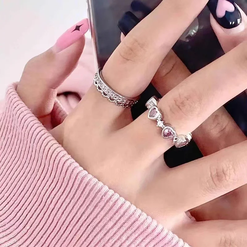 Anel aberto ajustável feminino que não desbota. Anel de alta qualidade, design com amor. Ajuste perfeito e estilo duradouro para mulheres. — foto 7