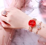 Relógio feminino de quartzo à prova d'água. Elegância e durabilidade para você. Ideal para uso diário, esportes e ocasiões especiais. — foto 2
