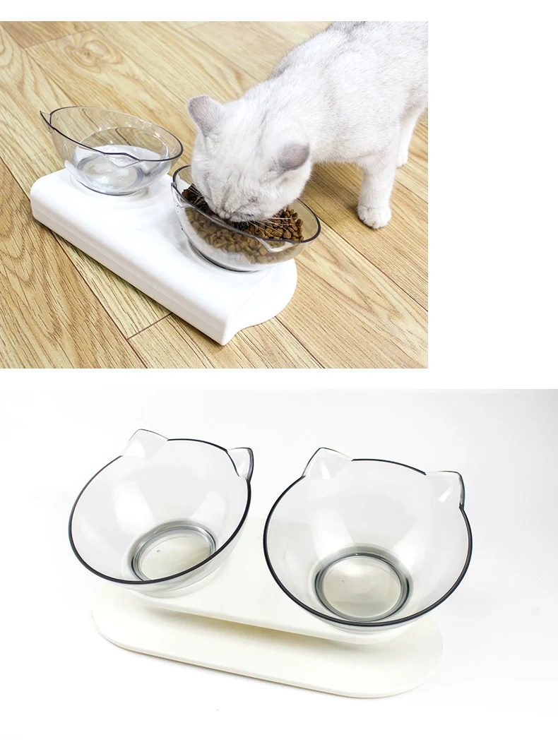 Title 8, Comedouro duplo para gatos protege vértebras ce...