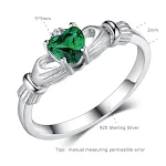 Anillo Corona de Amor con Piedra de Cristal Color, Plata 925, Estilo Europeo y Americano, Joyería Exquisita y Moderna. — foto 3