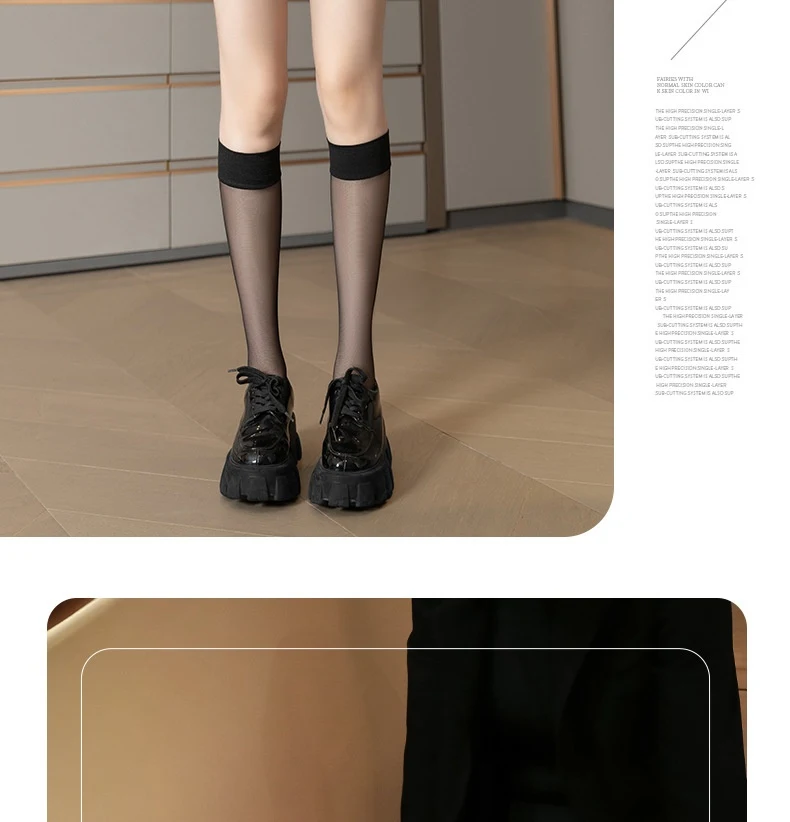Title 7, Black Silk Stockings Anti-Snagging Durable Thin...