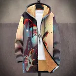Casaco Multicolor com Zíper, Capuz e Forro Espesso para Inverno. Conforto e Proteção contra o Frio. Ideal para um Inverno Quente e Aconchegante. — foto 11