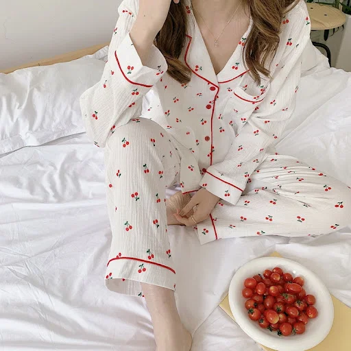 Title 19, Cotton Yarn Hemming Long-sleeved Trousers Homew...