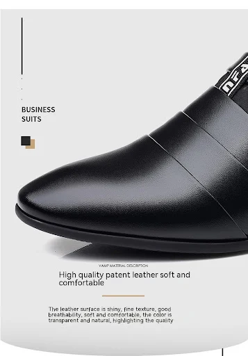 Title 6, Męskie buty biznesowe w koreańskim stylu ze szp...