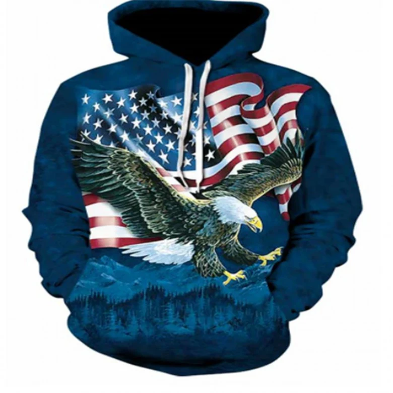 Moletom com capuz masculino com estampa digital 3D. Conforto e estilo em uma peça única. Perfeito para um visual moderno e despojado no dia a dia. — foto 3