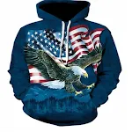 Moletom com capuz masculino com estampa digital 3D. Conforto e estilo em uma peça única. Perfeito para um visual moderno e despojado no dia a dia. — foto 3