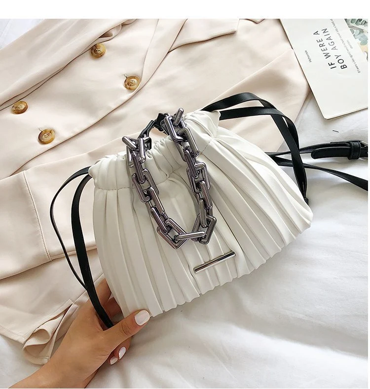 Title 4, Bolsa Bucket Feminina Designer com Cordão e Cor...