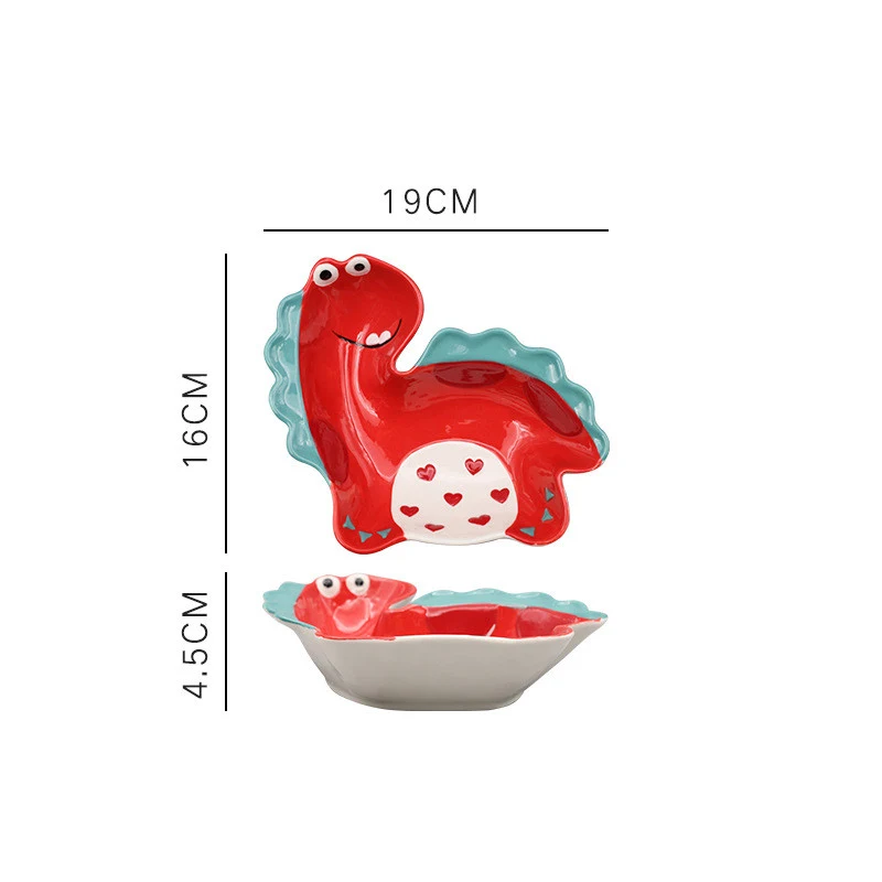 Creative Dinosaur Ceramic Japanese Cute Children's Tableware Set Fun and Safe Mealtime Dining Set Designed for Kids Ador — photo 3