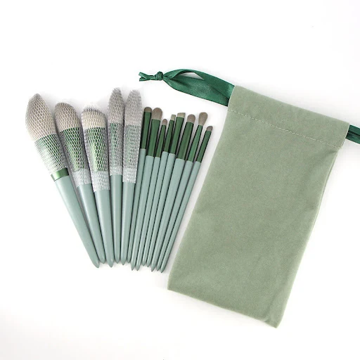 Title 2, Green Wooden Handle Quick-drying Soft Fur Flour...