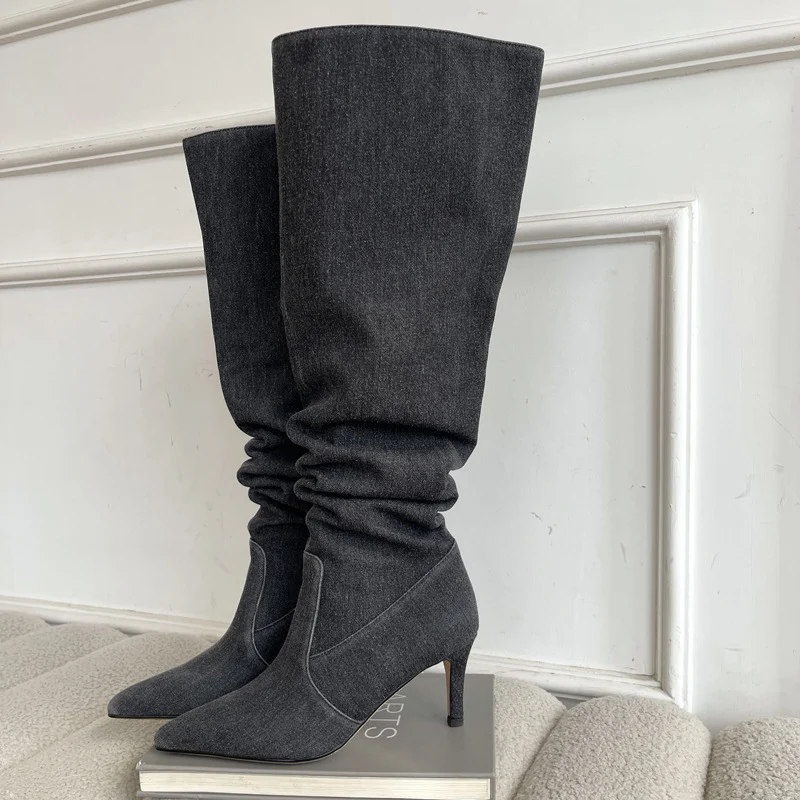 Title 2, Retro Hot Girl Cowboy Boot Stiletto Heel Pointe...