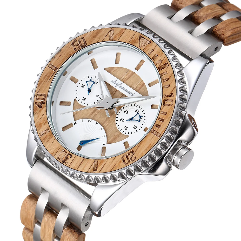 Reloj Deportivo para Hombre con Aspecto de Madera y Traje, Sensación Mecánica, Ideal para Deportes y Elegancia — foto 6